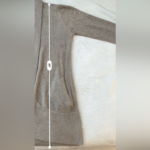 Barefoot Dreams CozyChic Lite Women’s Circle Cardi Sweater Dove Gray Size L - Picture 7 of 16